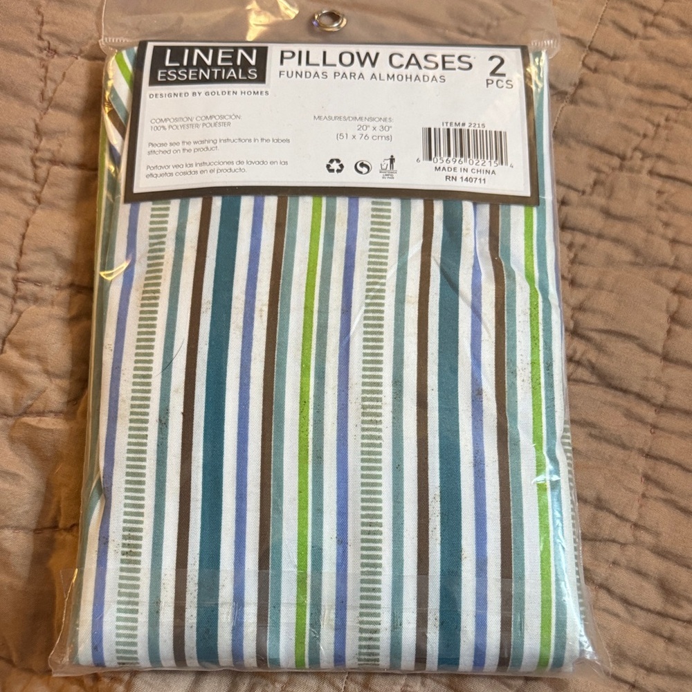Essentials Multicolor Striped Pillowcases - Picture 3 of 4